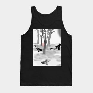 sumi-e bamboo and chinese koi carp Tank Top